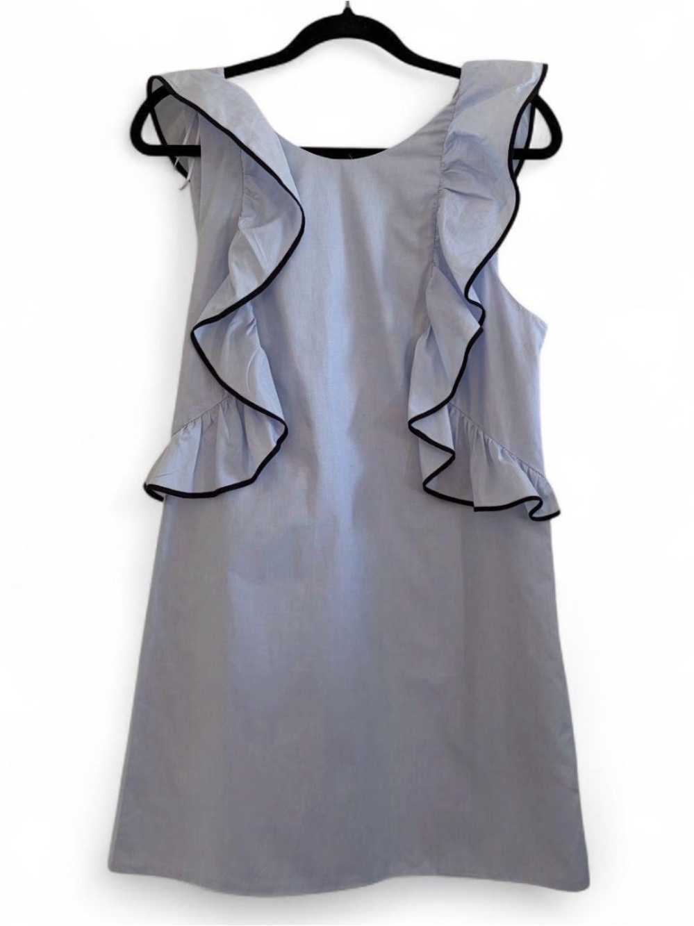 NWT Zara Trafaluc Blue Ruffle Mini Dress Size Large